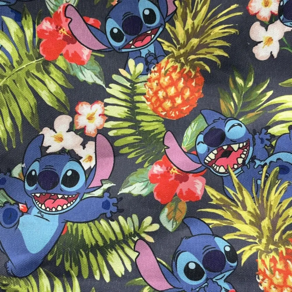 Loungefly Disney Stitch Nylon Full Size Backpack Hawaii Pineapple Floral
